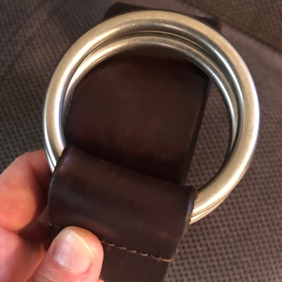 Abercrombie & Fitch Brown Double Ring Belt (Vintage) Good Condition Size M/L - Picture 3 of 5